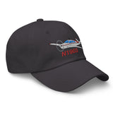 Airplane Embroidered Distressed Cap (AIR2552FES35-BS1) - Add Your N#