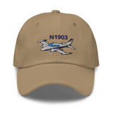 Airplane Embroidered Classic Custom Cap (AIR35JJ310-BGR2) - Personalized with N#