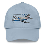 Socata TBM 700 Airplane Embroidered Classic Dad Cap (AIRJF3K2D700-BR1) - Personalized w/ Your N#