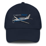 Socata TBM 700 Airplane Embroidered Classic Dad Cap (AIRJF3K2D700-BR1) - Personalized w/ Your N#
