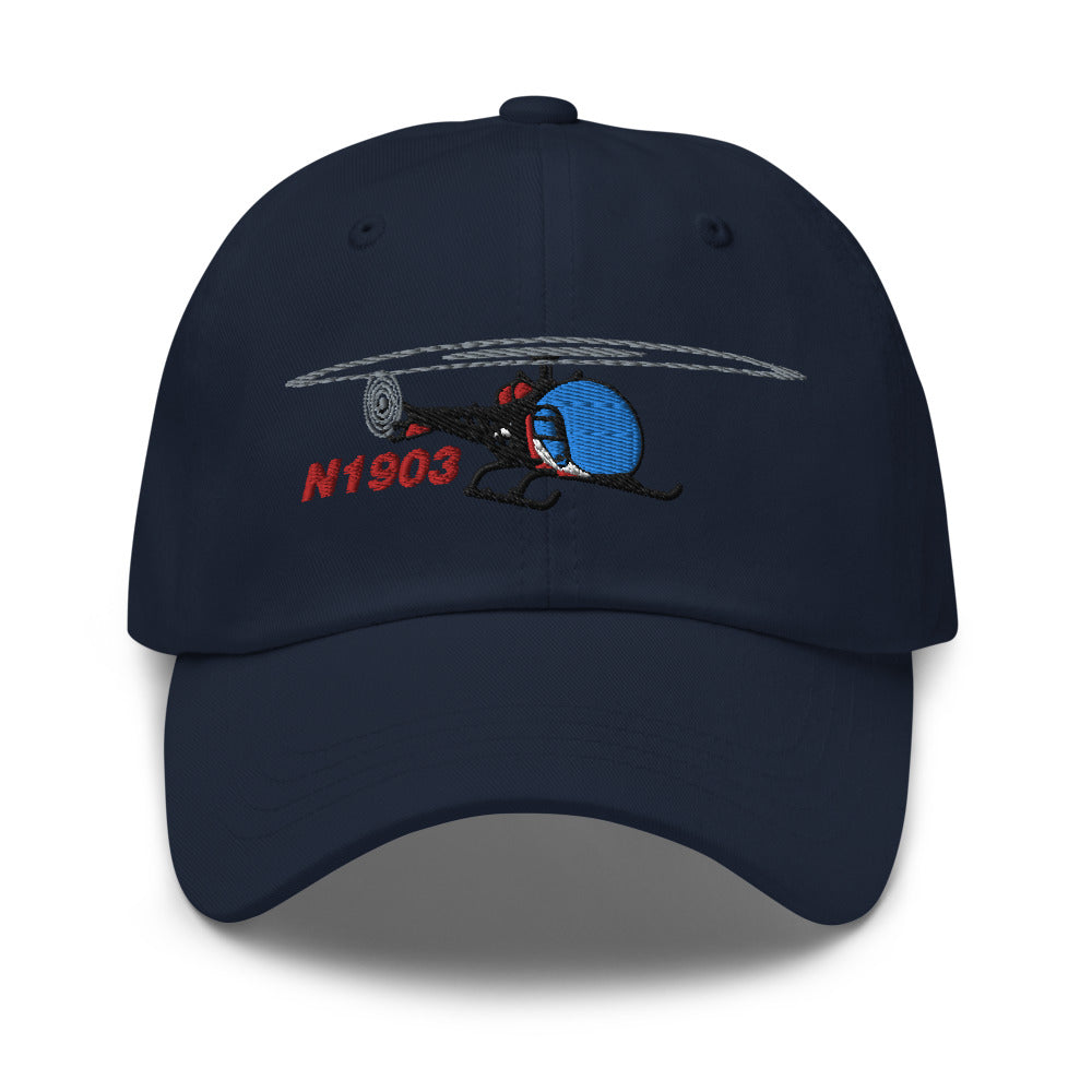 Airplane Embroidered Classic Cap HELI25C47-R1 - Add your N#