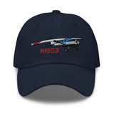Airplane Embroidered Classic Dad Cap (AIR35JJ185-BLK1) - Add Your N#