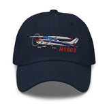 Airplane Embroidered Classic Dad Cap (AIR35JJ182-RB3) - Add Your N#