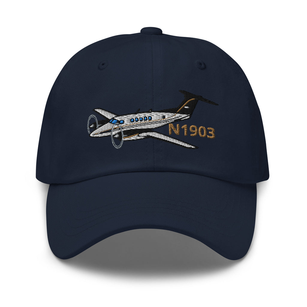 Airplane Embroidered Classic Dad Cap (AIR255B9EB200-BG1) - Add Your N#