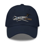 Airplane Embroidered Classic Dad Cap (AIR255B9EB200-BG1) - Add Your N#
