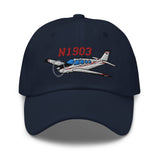 Airplane Embroidered Custom Classic Cap (AIR2552FEG36-RB1) - Add your N#