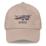 Airplane Embroidered Classic Dad Cap (AIR35JJ182-R1) - Personalized