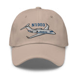 Gulfstream II Airplane Embroidered Classic Cap - Add your N#
