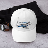 Socata TBM 700 Airplane Embroidered Classic Dad Cap (AIRJF3K2D700-BR1) - Personalized w/ Your N#