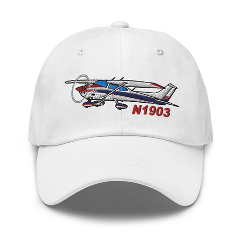 Airplane Embroidered Classic Dad Cap (AIR35JJ182-RB3) - Add Your N#