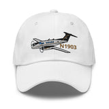 Airplane Embroidered Classic Dad Cap (AIR255B9EB200-BG1) - Add Your N#