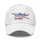 Airplane Embroidered Distressed Cap (AIR2552FES35-BS1) - Add Your N#