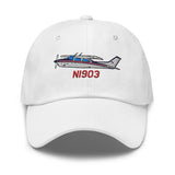 Airplane Embroidered Classic Custom Cap (AIR35JJ210K-BM1) - Personalized with N#