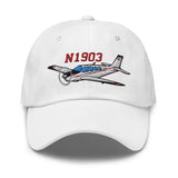 Airplane Embroidered Custom Classic Cap (AIR2552FEG36-RB1) - Add your N#