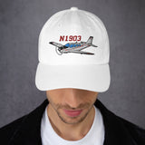 Airplane Embroidered Custom Classic Cap (AIR2552FEG36-RB1) - Add your N#