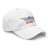 Airplane Embroidered Distressed Cap (AIR2552FES35-BS1) - Add Your N#