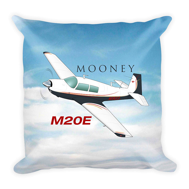 Mooney M20E Airplane Custom Throw Pillow Case Stuffed & Sewn