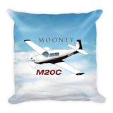 Mooney M20 / M20C Airplane Custom Throw Pillow Case Stuffed & Sewn