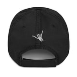 Airplane Embroidered Distressed Cap (Skeleton's Hand)