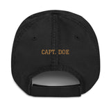 Airplane Embroidered Distressed Cap (AIR39ISR22-SBG2_EMB) - Personalized