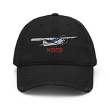 Aeronca Chief Airplane Embroidered Distressed Hat AIRJ5I38911AC-R1 - Add your N#
