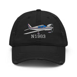 Airplane Embroidered Distressed Cap (AIRG9G385180-CBR1) - Add Your N#