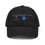 Helicopter Embroidered Distressed Cap HELI25C47-R1 - Add your N#