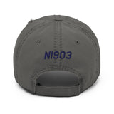 Airplane Design Embroidered Distressed Hat AIR35JJ210K-BM1 - Add your N#