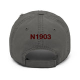 Airplane Design Embroidered Distressed Hat AIR35JJ177I7-RG1 - Add your N#