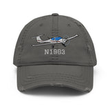 Diamond DA40 Embroidered Distressed Cap - Add Your N#