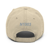 Airplane Design Embroidered Distressed Hat AIR35JJ162-BG1 - Add your N#