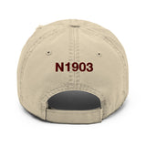 Airplane Design Embroidered Distressed Hat AIR35JJ177I7-RG1 - Add your N#