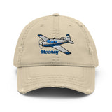Mooney M20 / M20J Embroidered Distressed Cap (AIRDFFM20J-BG3) - Add your N#