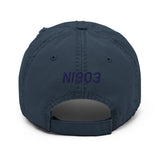 Airplane Design Embroidered Distressed Hat AIR35JJ210K-BM1 - Add your N#
