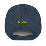 Socata TBM 850 Embroidered Distressed Cap (AIRJF3K2D850-MG1) - Personalized