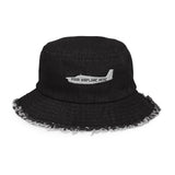 Custom Distressed denim bucket hat
