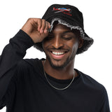Custom Distressed denim bucket hat