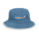 Custom Distressed denim bucket hat