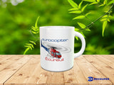 Eurocopter AS350 Ecureuil (Red/Blue) Helicopter Ceramic Mug - Personalized with N#
