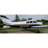Beechcraft 23 Musketeer Black Silver Red model 2