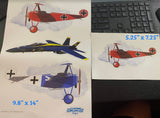 Custom Decals (Matte) Pack of 3 - Personalized with your Airplane