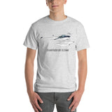 I'd Rather Be Flying Custom Airplane T-Shirt (AIR35JJ1856C-BG1) - Add Your N#