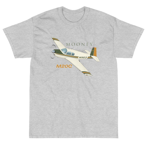 Mooney M20C (AIRDFFM20-GO1) Airplane T-Shirt - Add Your N#