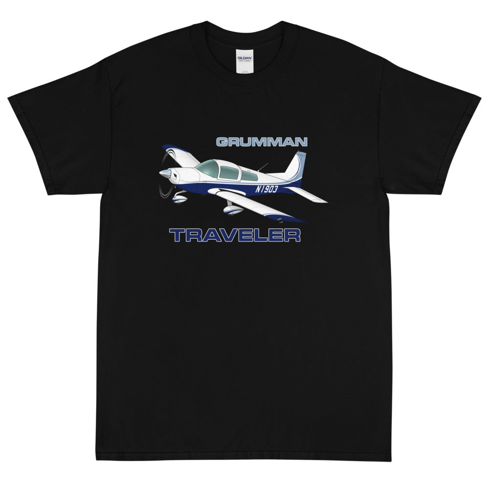 Grumman Traveler Custom Airplane T-Shirt (AIR7ILKI1AA5-B3)- Personalized with your N#