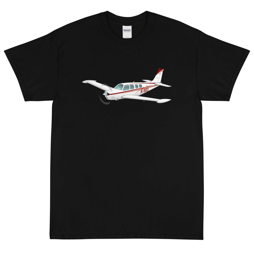 Custom Airplane T-Shirt (AIR2552FEA36-MG1) - Personalized w/ your N#