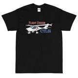 Flight Design CTLSi (Red/Blue) Airplane T-Shirt - Personalized with your N#