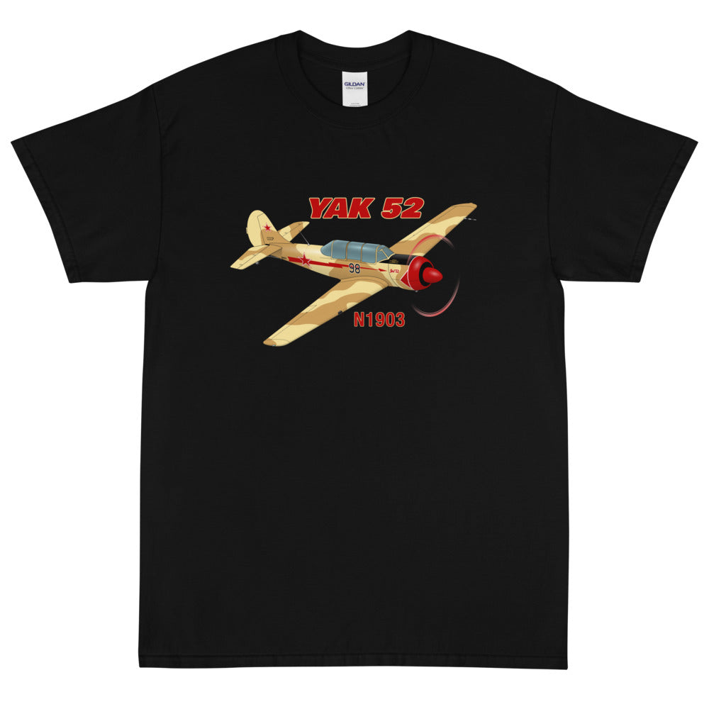 Yakovlev Yak 52 (Brown/Cream) Airplane T-Shirt - Personalized w/ Your N#