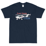 Flight Design CTLSi (Red/Blue) Airplane T-Shirt - Personalized with your N#
