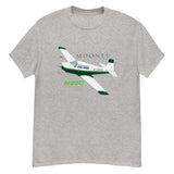 Mooney M20C (Green) Airplane T-shirt (AIRDFFM20C-G1) - Add Your N#