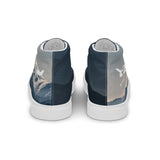 Custom Men’s High Top Canvas Shoes (Mountain) - Add your Aircraft